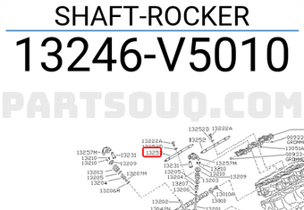 Nissan 13246V5010 SHAFT-ROCKER
