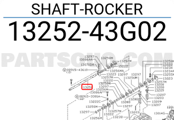 Nissan 1325243G02 SHAFT-ROCKER