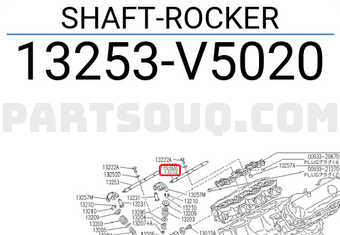 Nissan 13253V5020 SHAFT-ROCKER
