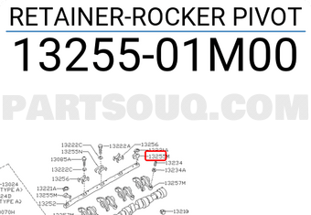 Nissan 1325501M00 RETAINER-ROCKER PIVOT
