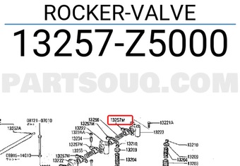 Nissan 13257Z5000 ROCKER-VALVE