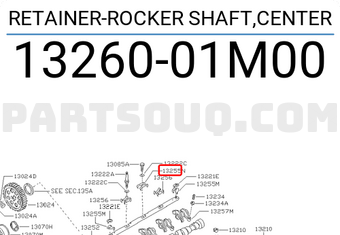 Nissan 1326001M00 RETAINER-ROCKER SHAFT,CENTER
