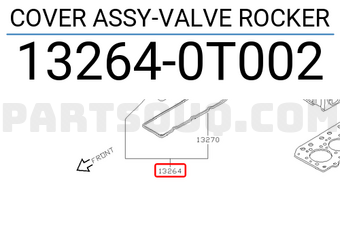 Nissan 132640T002 COVER ASSY-VALVE ROCKER
