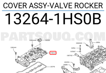 Nissan 132641HS0B COVER ASSY-VALVE ROCKER