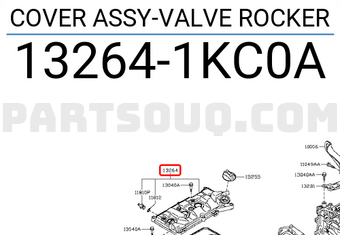 Nissan 132641KC0A COVER ASSY-VALVE ROCKER