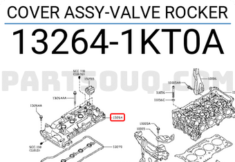 Nissan 132641KT0A COVER ASSY-VALVE ROCKER