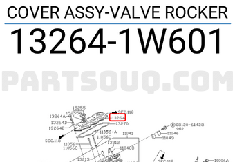 Nissan 132641W601 COVER ASSY-VALVE ROCKER