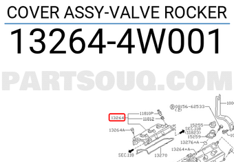Nissan 132644W001 COVER ASSY-VALVE ROCKER