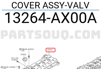 Nissan 13264AX00A COVER ASSY-VALV