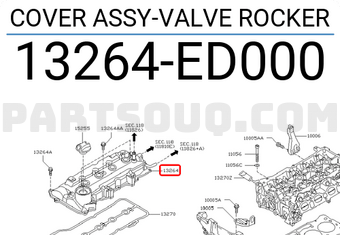 Nissan 13264ED000 COVER ASSY-VALVE ROCKER