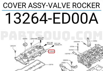 Nissan 13264ED00A COVER ASSY-VALVE ROCKER