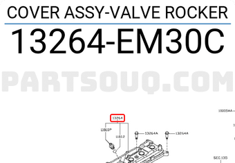 Nissan 13264EM30C COVER ASSY-VALVE ROCKER