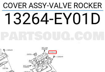 Nissan 13264EY01D COVER ASSY-VALVE ROCKER