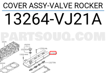 Nissan 13264VJ21A COVER ASSY-VALVE ROCKER