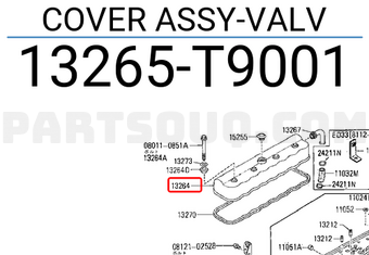 Nissan 13265T9001 COVER ASSY-VALV