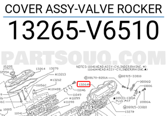 Nissan 13265V6510 COVER ASSY-VALVE ROCKER