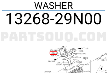 Nissan 1326829N00 WASHER