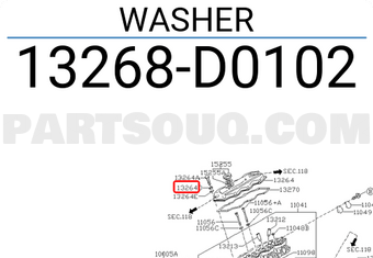 Nissan 13268D0102 WASHER