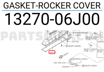 Nissan 1327006J00 GASKET-ROCKER COVER
