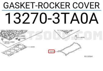 Nissan 132703TA0A GASKET-ROCKER COVER