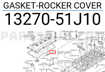 Nissan 1327051J10 GASKET-ROCKER COVER