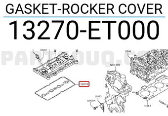 Nissan 13270ET000 GASKET-ROCKER COVER