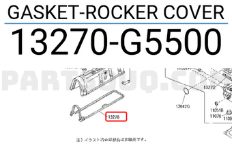 Nissan 13270G5500 GASKET-ROCKER COVER