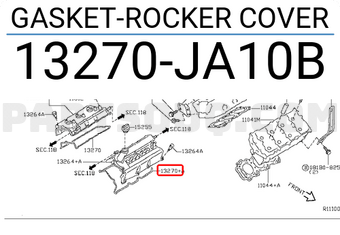 Nissan 13270JA10B GASKET-ROCKER COVER