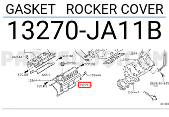 Nissan 13270JA11B GASKET ROCKER COVER