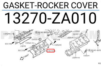 Nissan 13270ZA010 GASKET-ROCKER COVER