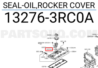 Nissan 132763RC0A SEAL-OIL,ROCKER COVER