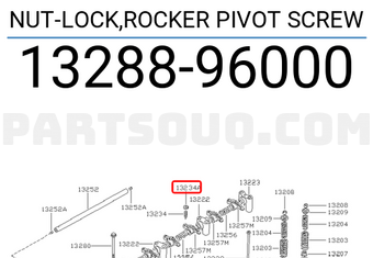 Nissan 1328896000 NUT-LOCK,ROCKER PIVOT SCREW
