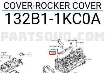 Nissan 132B11KC0A COVER-ROCKER COVER