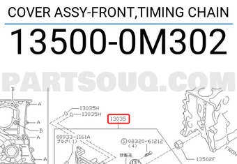 Nissan 135000M302 COVER ASSY-FRONT,TIMING CHAIN