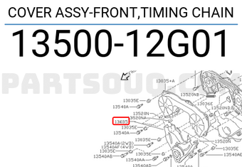 Nissan 1350012G01 COVER ASSY-FRONT,TIMING CHAIN