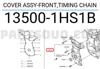 Nissan 135001HS1B COVER ASSY-FRONT,TIMING CHAIN