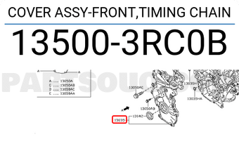 Nissan 135003RC0B COVER ASSY-FRONT,TIMING CHAIN