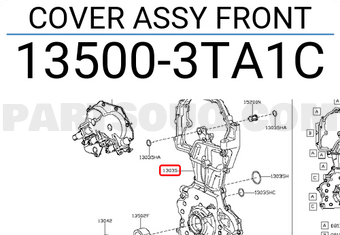 Nissan 135003TA1C COVER ASSY FRONT