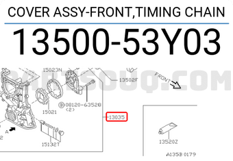 Nissan 1350053Y03 COVER ASSY-FRONT,TIMING CHAIN