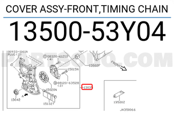 Nissan 1350053Y04 COVER ASSY-FRONT,TIMING CHAIN
