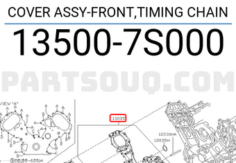 Nissan 135007S000 COVER ASSY-FRONT,TIMING CHAIN