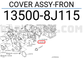 Nissan 135008J115 COVER ASSY-FRON