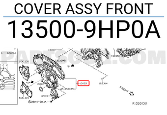 Nissan 135009HP0A COVER ASSY FRONT