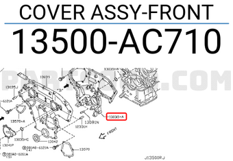 Nissan 13500AC710 COVER ASSY-FRONT