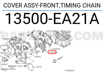 Nissan 13500EA21A COVER ASSY-FRONT,TIMING CHAIN