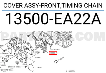 Nissan 13500EA22A COVER ASSY-FRONT,TIMING CHAIN