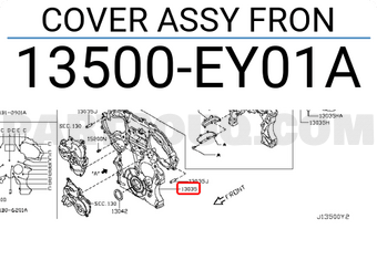 Nissan 13500EY01A COVER ASSY FRON