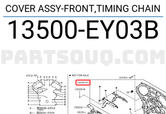 Nissan 13500EY03B COVER ASSY-FRONT,TIMING CHAIN