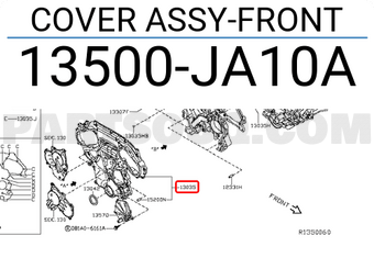 Nissan 13500JA10A COVER ASSY-FRONT