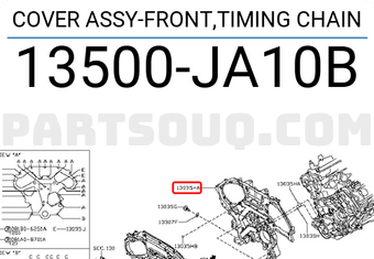 Nissan 13500JA10B COVER ASSY-FRONT,TIMING CHAIN